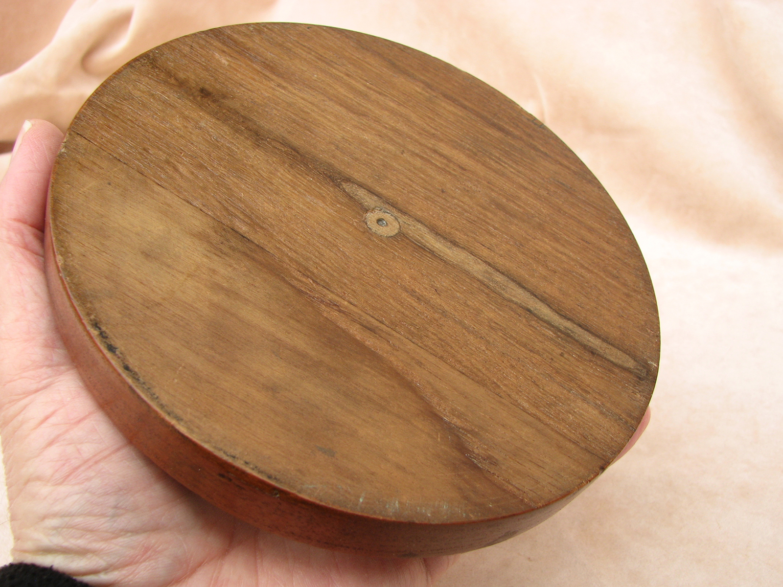 Francis Barker & Son mahogany desktop compass with Trademark London logo
